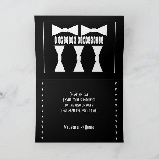 私のウエディングプランナーへの招待 - ネクタイを結ぶ 招待状 (内部)