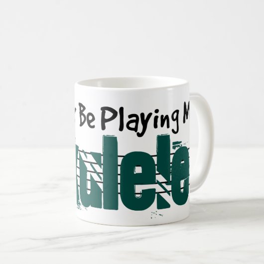 私のウクレレ遊ーになりたい コーヒーマグカップ (正面右)