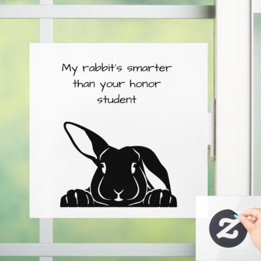 私のウサギ頭が切れるはあなたの名誉の学生デカールより ウィンドウサイン (ホーム)