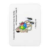 私のエクササイズはカスタマイズ可能な私の体が大好きだから マグネット (縦)