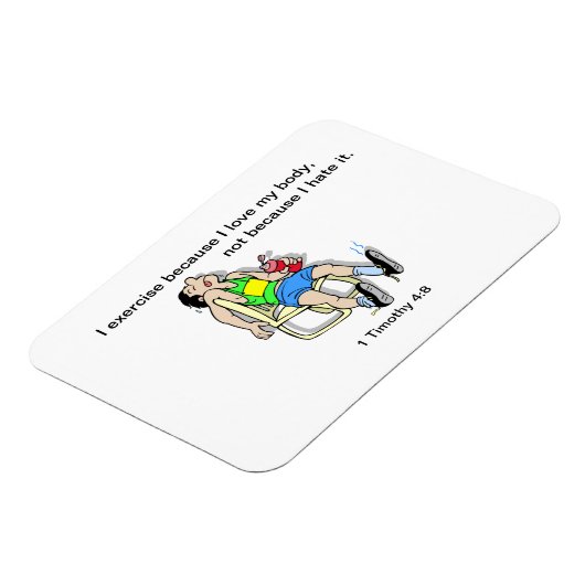 私のエクササイズはカスタマイズ可能な私の体が大好きだから マグネット (左側)