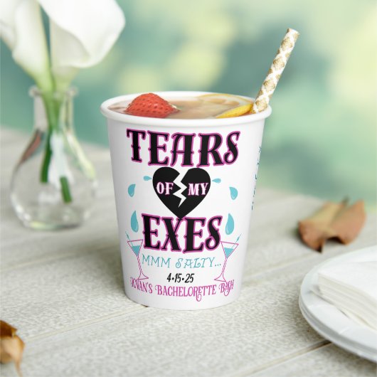 私のエクスおもしろいブライダルバチェロレッテの涙 紙コップ (インサイチュ)