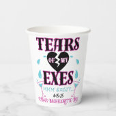 私のエクスおもしろいブライダルバチェロレッテの涙 紙コップ (裏面)