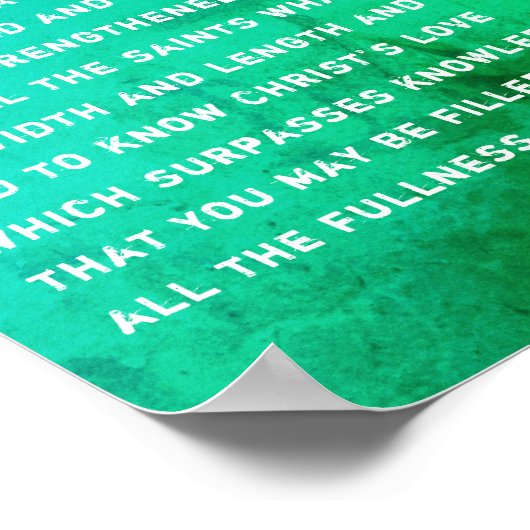 私のエペソ3祈りの言葉 ポスター (角)