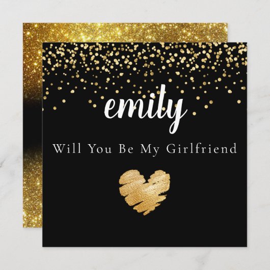 私のエレガントガールフレンドのカードは? サンキューカード (正面/裏面)