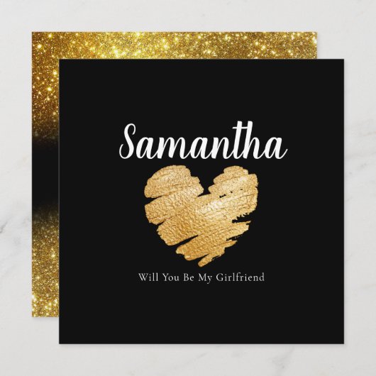 私のエレガントガールフレンド/ボーイフレンドのカード サンキューカード (正面/裏面)