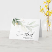 私のエレガントパパ結婚式の日にユーカリ カード (黄色い花)