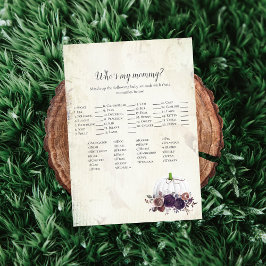 私のエレガントママのゲームである白いカボチャ 招待状