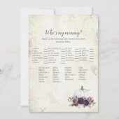 私のエレガントママのゲームである白いカボチャ 招待状 (正面)