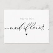 私のエレガントメイド・オブ・オーナー（花嫁付き添い人）カード ポストカード (正面)