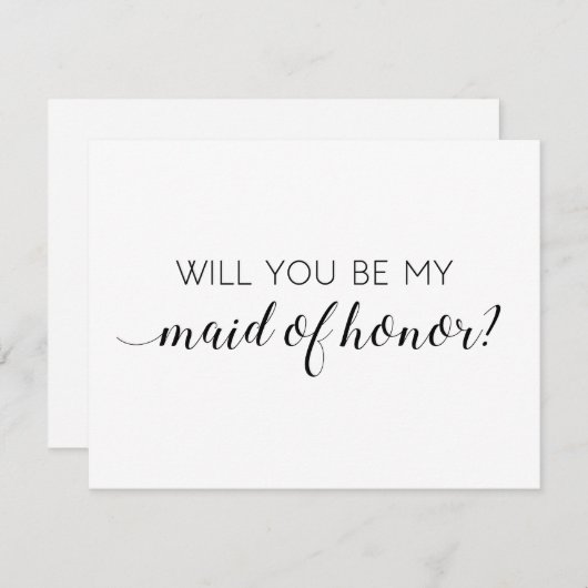 私のエレガントメイド・オブ・オーナー（花嫁付き添い人）案か 招待状 (正面/裏面)