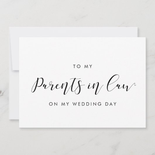 私のエレガント両親に結婚式の日札を渡す 招待状 (正面)