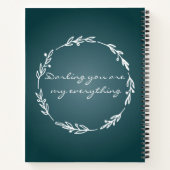 私のエレガント息子へのスチールブルーレターズデザイン ノートブック (裏面)