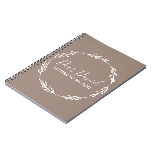 私のエレガント息子シックなデザインへのシエナ文字 ノートブック (左側)