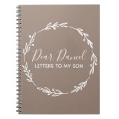 私のエレガント息子シックなデザインへのシエナ文字 ノートブック (正面)