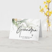 私のエレガント祖母に私の結婚式の日の祖母 カード (黄色い花)