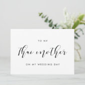 私のエレガント結婚式のデイカードで私のタイの母に 招待状 (スタンド正面)