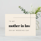 私のエレガント結婚式のデイカードで義理の母に (スタンド正面)