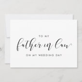 私のエレガント結婚式のデイカードで義理の父に 招待状 (正面)