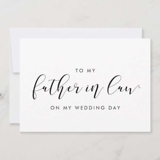 私のエレガント結婚式のデイカードで義理の父に 招待状 (正面)