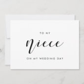 私のエレガント結婚式のデイカードの姪に 招待状 (正面)