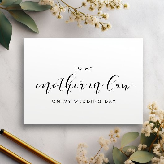 私のエレガント結婚式のデイカードの義理の母に 招待状