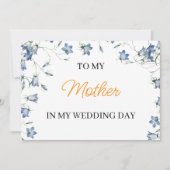 私のエレガント結婚式の日に母にフローラ 招待状 (正面)