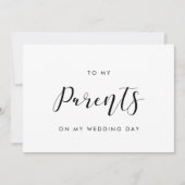 私のエレガント結婚式の日のカードで両親に 招待状 (正面)