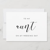 私のエレガント結婚式の日のカードで叔母に 招待状 (正面)