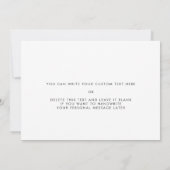 私のエレガント結婚式の日のカードで祖父に 招待状 (裏面)