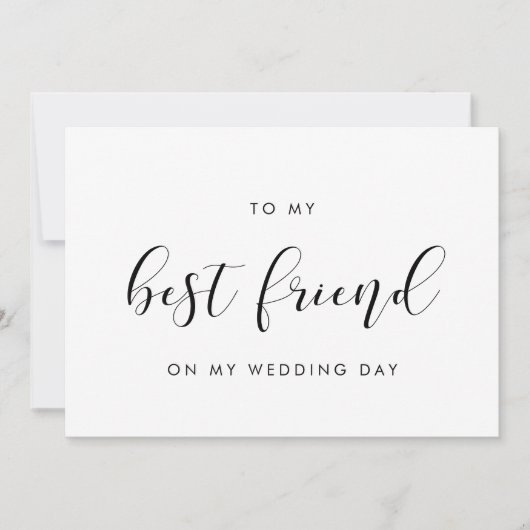 私のエレガント結婚式の日のカードで私の友人に対して 招待状 (正面)