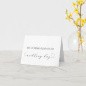 私のエレガント結婚式の日の贈り物の花嫁の女性に カード (黄色い花)