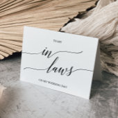 私のエレガント義理の黒い書道 カード