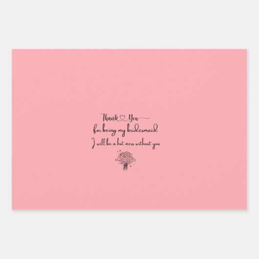 私のエレガント花嫁の世話をしてくれてありがとう ラッピングペーパーシート (正面3)