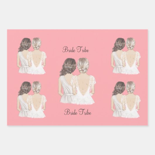 私のエレガント花嫁の世話をしてくれてありがとう ラッピングペーパーシート (正面)