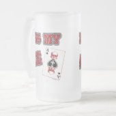 私のエースのマグに接吻して下さい フロストグラスビールジョッキ (正面左)