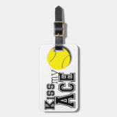 私のエースの荷物のラベル-モノグラム--に接吻して下さい! ラゲッジタグ (正面縦)