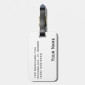 私のエースの荷物のラベル-モノグラム--に接吻して下さい! ラゲッジタグ (裏面縦)