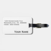 私のエースの荷物のラベル-モノグラム--に接吻して下さい! ラゲッジタグ (裏面横)