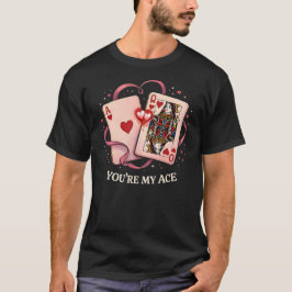 私のエースはあなた：ヴィンテージ ハートの女王 トランプ カード Tシャツ