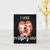私のオッターハーフが大好きなパンクッポルバレンタインデー カード (黄色い花)