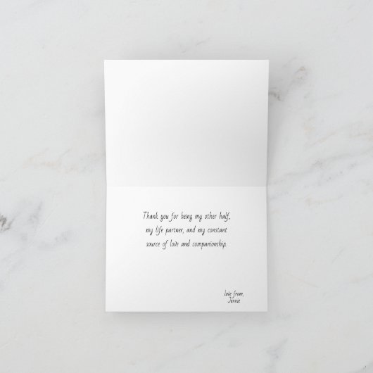 私のオッターハーフ オッターキッシングバレンタイン カード (内部)