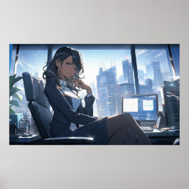 私のオフィスで午後遅く ポスター