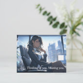 私のオフィスで午後遅く ポストカード (スタンド正面)