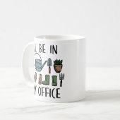 私のオフィスにあるガーデニングツールおもしろい コーヒーマグカップ (正面左)