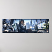 私のオフィスの午後遅い – 超広 ポスター (正面)