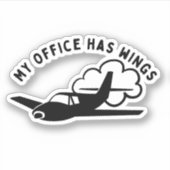 私のオフィスはウィングスデザイン シール (正面)