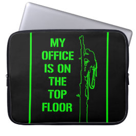 「私のオフィスは最上階にある」緑の放浪者 ラップトップスリーブ
