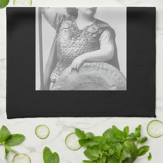 私のオペラの声アダルトエプロンを使わせない キッチンタオル (折り畳み)