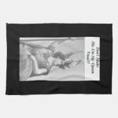 私のオペラの声アダルトエプロンを使わせない キッチンタオル (横)